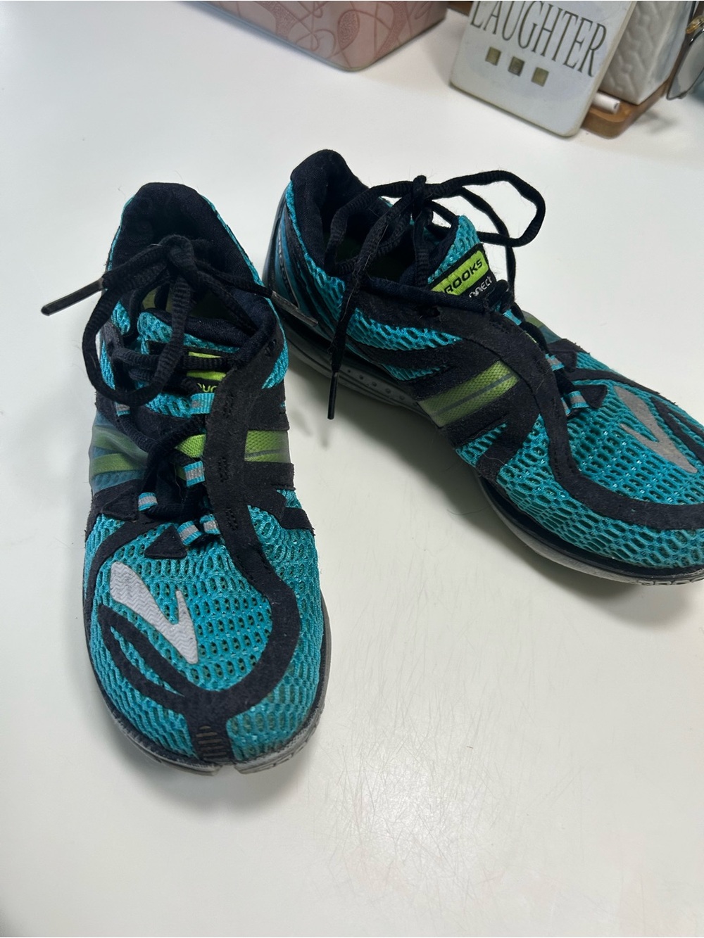 Brooks Women's Teal and Black Athletic Running Shoes
